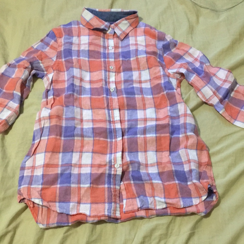 pink and blue flannel